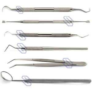 Kit Profesional para Higienistas Dentales, Removedor de Sarro, Set de Higiene Bucal, Instrumentos Dentales de Acero Inoxidable, Instrumentos Quirúrgicos - Product Image 1