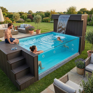 Piscina Versátil de Fibra de Vidrio para Niños y Adultos, Tamaños y Diseños Personalizados, Perfecta para Patios Familiares - Product Image 1