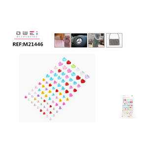 Petits autocollants de diamants décoratifs en forme de coeur Petits décalcomanies de diamants décoratifs colorés - Product Image 1