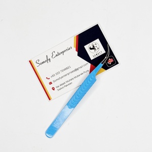 Juego de Pinzas para Extensión de Pestañas de Acero Inoxidable de Marca Privada Personalizable de Somofy Enterprises, Punta Curva, Color Azul, Sostenible - Product Image 3