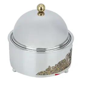 Gıda konteyner gıda ekipmanları büfe Pot paslanmaz çelik servis tabağı altın kaplama hayır gıda ısıtıcısı reşo çanak sıcak satış