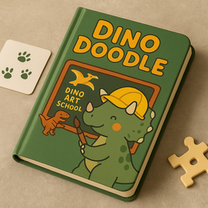 LABON Dino Doodle Kids Creative Journal A5 Cuaderno <span class=keywords><strong>de</strong></span> dibujo con lindo tema escolar <span class=keywords><strong>de</strong></span> Arte <span class=keywords><strong>de</strong></span> dinosaurio <span class=keywords><strong>para</strong></span> niños y niñas - Product Image 6