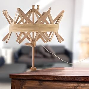 Meilleure vente de fil de bois naturel de grande taille enrouleur rapide marque de distributeur personnalisée fournisseur de l'Inde couture écheveau de fil tenant - Product Image 5