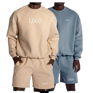 Ensemble sweat-shirt et short en molleton de coton d'été personnalisé, streetwear tendance, pour hommes, deux pièces, ensemble de sweats à capuche et personnalisation - Product Image 5