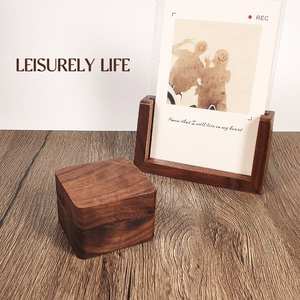 Boîte à bijoux en bois de noyer noir à fente unique Vente en gros - Product Image 1