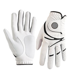 Guantes de entrenamiento de golf antideslizantes duraderos para adultos Piel de oveja transpirable Cabretta Cuero Blanco Izquierda Modelo de embalaje personalizado - Product Image 6