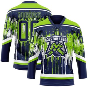 Maillot de hockey personnalisable Impression numérique 100% polyester Séchage rapide Antibactérien Options de nom d'équipe/nombres/nom du joueur - Product Image 4