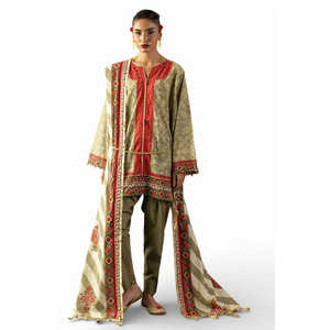 Conjunto de traje de 3 piezas estampado para mujer con dupatta CL-62247 - Product Image 1