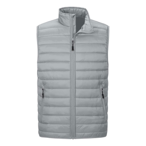 Nouveauté Veste bouffante sans manches pour hommes OEM vente en gros vestes d'extérieur à col montant confortables personnalisées avec impression de logo pour hommes - Product Image 1