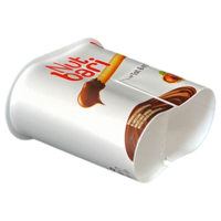 DX110 Gobelet en plastique jetable couvercle inviolable PP IML conteneur capacité 150ml cuillère de conception spéciale pour emballage alimentaire/biscuit