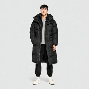 Veste longue matelassée chaude d'hiver pour homme, 100% polyester et élasthanne, veste longue matelassée pour homme, veste longue matelassée de rue pour homme - Product Image 4