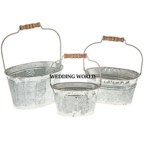 Galvanized Hammered <b>Planter</b> Superior Quality Handmade <b>Planter</b> Hot Selling Designer New Metal <b>Planter</b> - Product Image 2