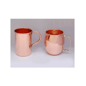 Gran diseño de taza martillada de metal chapado en cobre y pulido hecho a mano taza de cobre antiguo hecho a mano a granel - Product Image 6