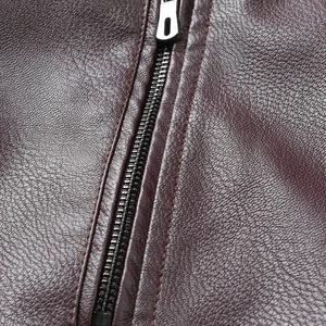 Veste en cuir PU sur mesure 2026, veste de course d'hiver, veste bomber, fermeture éclair, cuir PU gaufré, veste universitaire pour hommes - Product Image 3