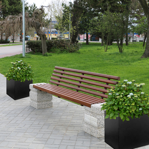 Jardinera Cuadrada Moderna de Acero Galvanizado Negro de 20 Pulgadas con Recubrimiento en Polvo para Uso en Interiores y Exteriores en el Hogar y el Jardín - Product Image 1
