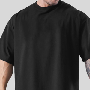 Logo personnalisé hommes 260G coton lourd sport surdimensionné à manches courtes été T-Shirt à la mode style décontracté couleur unie pour les couples - Product Image 5