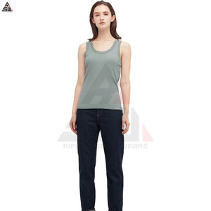 Débardeur sans manches pour femme, veste de sport côtelée, logo sexy sur le devant, 100% coton, séchage rapide, léger - Product Image 6