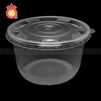 QUANG QUAN Micro-ondes Jetable En Plastique Transparent Soupe Saladier Récipient De Restauration Rapide Couvercles Durables Vaisselle Vaisselle