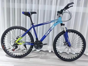 Vélo <span class=keywords><strong>de</strong></span> montagne <span class=keywords><strong>VTT</strong></span>, <span class=keywords><strong>selle</strong></span> <span class=keywords><strong>confortable</strong></span>, fourche à suspension tout-terrain, frein à disque, pédale ordinaire, acier au carbone, absorption des chocs, 6 vitesses - Product Image 3