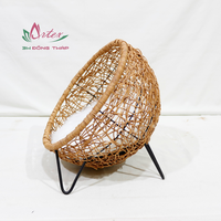 Lit pour chiens, chats et petits animaux, de luxe, marron, en forme de donut, fabriqué au Vietnam, lavable, durable, écologique, moderne, en carton plastique et structure en fer