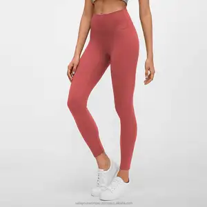 Leggings de secado rápido de color sólido, mallas deportivas para Yoga, cintura alta, que absorben el sudor, gimnasio, Fitness, pantalones de Yoga ajustados