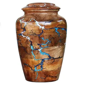 Wholesale price with New style Wood Human funeral ash urn Adult Human cremation urn high quality pet ash urn