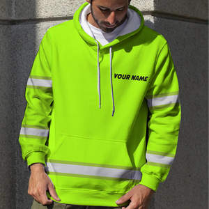 Sweat à capuche Hi Vis Driving Like Crazy To Support The Lazy - Reflective Safety Shirt Sweats à capuche à manches longues pour hommes femmes - Product Image 4