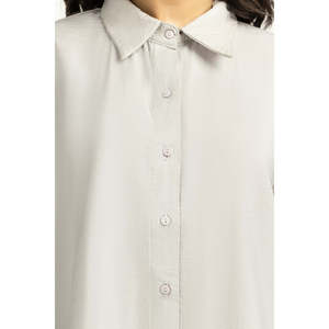 Chemise pour femme, style rétro vintage, col à volants simple, en popeline, soie, mousseline de coton, tailles XS à XL, pour l'automne et le printemps - Product Image 1
