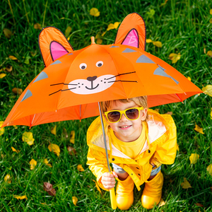 Ombrello per Bambini Kawaii con Figura di Tigre Retrattile, 8 Stecche, Pieghevole in Tre Parti, Telaio in Poliestere, Design Stile Cartone Animato - Product Image 4