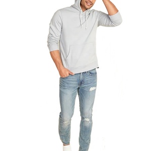 Sudadera con Capucha de Alta Calidad para Hombre, Tipo Manta de Forro Polar Sólido con Cuello de Cuero, 100% Algodón, Temporada de Invierno, Venta al por Mayor - Product Image 6