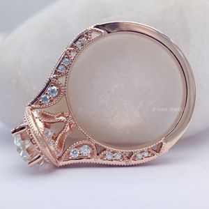 Clásico 10K 14K 18K amarillo plata esterlina nupcial boda compromiso fiesta regalo joyería grande 8Ct triturado pera diamante solitario - Product Image 6