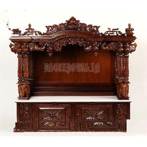 Fabuloso Mandir de Pie Tallado a Mano, Compre un Mandir de Madera Tallada de Diseño, Mandir de Madera de Teca con Tallado de Alta Calidad para la Sala de Pooja, EE. UU. - Product Image 1