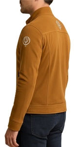 Pro-Style Custom OEM Men’s Anti-Wrinkle Suede <b>Jacket</b> Faux Suede Bomber Coat Casual Slim-Fit <b>Zipper</b> <b>Jacket</b> with Stand Collar - Product Image 3