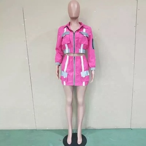 Custom Women Spring 2022 Biker Crop Top and <b>Skirt</b> Set Two Piece <b>Short</b> Set Women Athleisure Wear <b>Skirt</b> Sets - Product Image 2