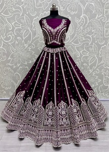 ชุดงานแต่งดีไซน์เนอร์งานแฟนซีงานเย็บปักถักร้อยผ้าแคนแคนวาสและผ้าแคนวาสสำหรับเจ้าสาว lehenga - Product Image 5