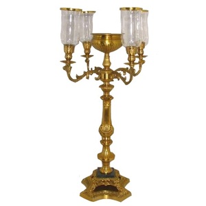 Bougie votive en métal pour décoration de porte, décoration de table, bougie votive à 5 bras, pilier, décoration de fête de mariage de luxe - Product Image 6
