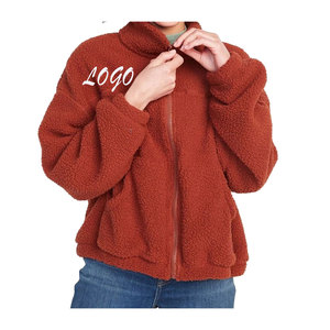 Chaqueta de Mujer Personalizada de Sherpa con Cremallera, Transpirable, Estampada, de Forro Polar, Manga Larga, Abrigada para Invierno, Talla Grande - Product Image 4