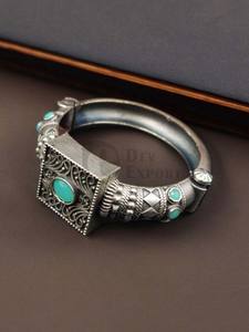 Bracelet de fête en laiton pur Look argenté Bracelet taille libre Bracelet oxydé ouvrable produit en vrac fait main réglable - Product Image 3