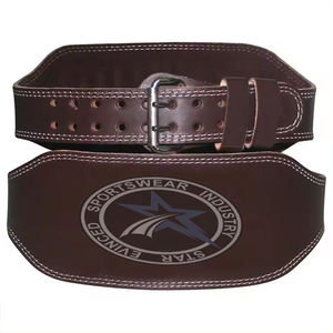 Cinturón de levantamiento de pesas de cuero de vaca de alta calidad con logotipo personalizado para gimnasio, culturismo, cinturón de levantamiento de pesas de cuero PU a la venta - Product Image 2