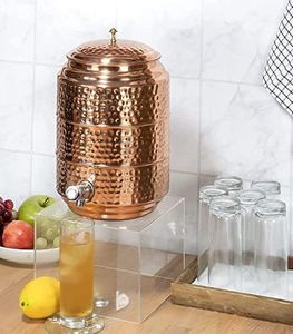 Dispensador de líquido de cobre de primera calidad con grabado intrincado para una decoración elegante de cocina y comedor - Product Image 5