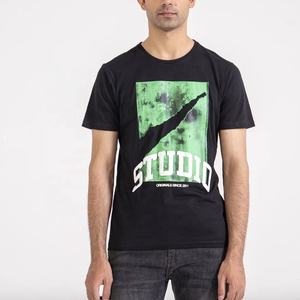 Premium hombres 100% algodón serigrafiado Slim Fit cuello redondo 160g Jersey alta calidad Anti-Shrink Crew Fitness gráfico camisetas - Product Image 6