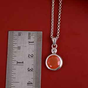 Bel ensemble de bijoux en pierres précieuses cornaline collier fin fait à la main ensemble en argent sterling 925 bijoux fins faits à la main - Product Image 4