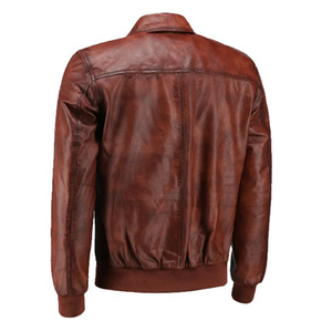 Chaqueta de cuero de vaca para hombre más vendida, estilo sólido marrón rico Original, alta calidad 100%, venta al por mayor, MOQ bajo, moda de invierno - Product Image 2