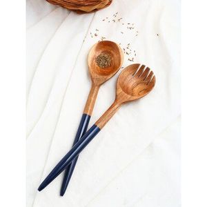 Juego de Cubiertos de Madera de Acacia de Lujo Personalizados al por Mayor, para Bodas y Restaurantes, Chapados en Oro, 4 Piezas, Personalización Disponible - Product Image 1
