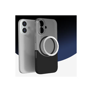 Coque de protection antichoc double couche Netzy pour iPhone 16 Plus compatible MagSafe, étui magnétique gris en silicone - Product Image 4