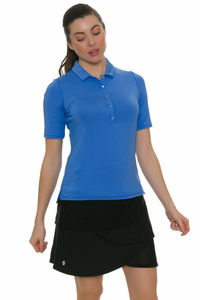 Impression de logo personnalisé 92% polyester 8% spandex extensible dans les quatre sens vêtements de golf de sport chemise de golf pour femmes - Product Image 6