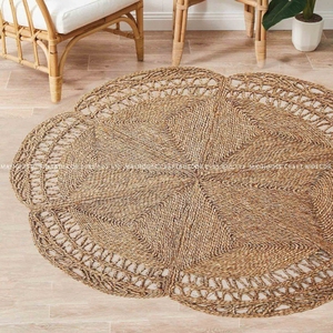 Tapis de jonc de mer de qualité supérieure, tapis de jonc de mer fait main écologique naturel pour décor de salon et de salle à manger - Product Image 1