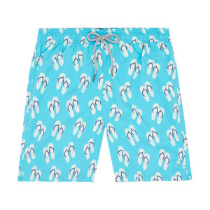 Pantalones cortos con estampado de sublimación para hombre, para playa, rectos, de poliéster, para hombre - Product Image 1