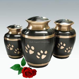 Sky Blue Color Brass Cremation <b>Urns</b> Gold Paw Print Cremation <b>Urns</b> Storage Funeral <b>Urns</b> <b>for</b> Pet & Infants <b>Ashes</b> - Product Image 4