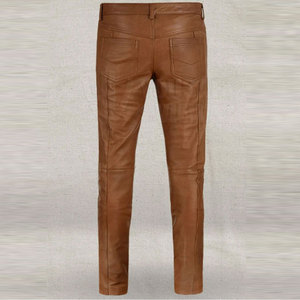 กางเกงหนังของผู้ชายกางเกงลำลองน้ำหนักเบาระบายอากาศมาใหม่ขายดี - Product Image 3